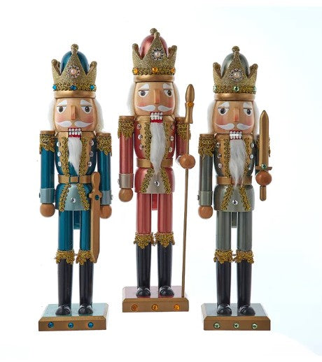 15" Teal, Green, and Desert Rose Nutcrackers