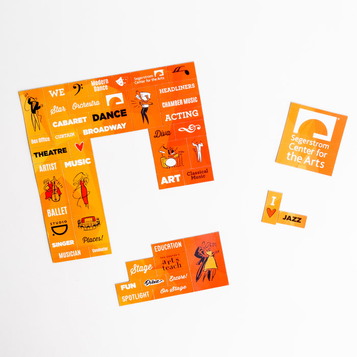 Segerstrom Center Themed 'Build-a-Phrase' Magnet - Orange/Red