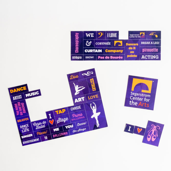 Segerstrom Center Dance Themed 'Build-a-Phrase' Magnet - Purple