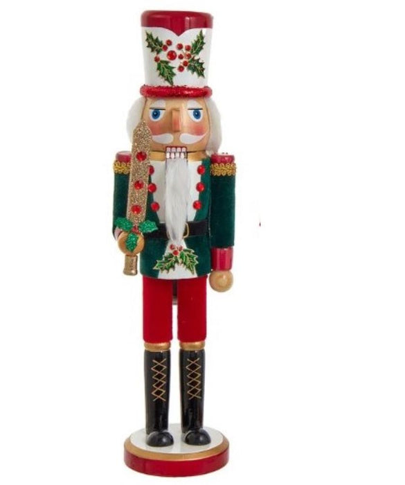 15" Nutcracker - Holly and Berries