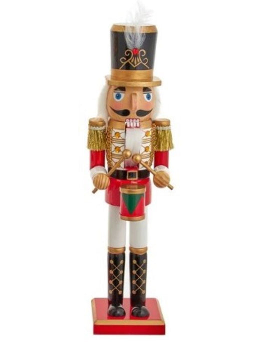 15" Nutcracker - Rd/Wht Soldier/King