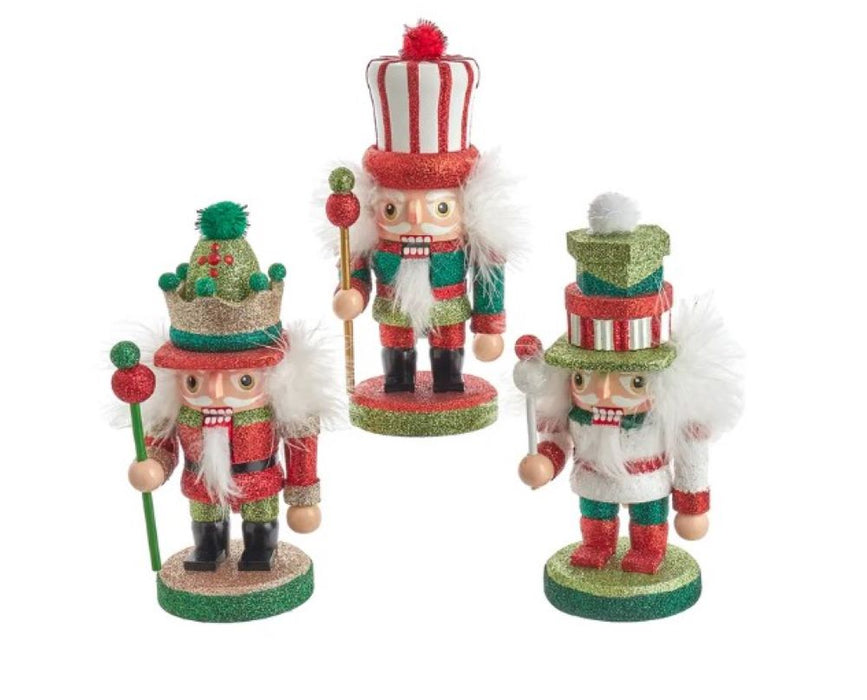 7" Hollywood Nutcracker - Red, White & Green