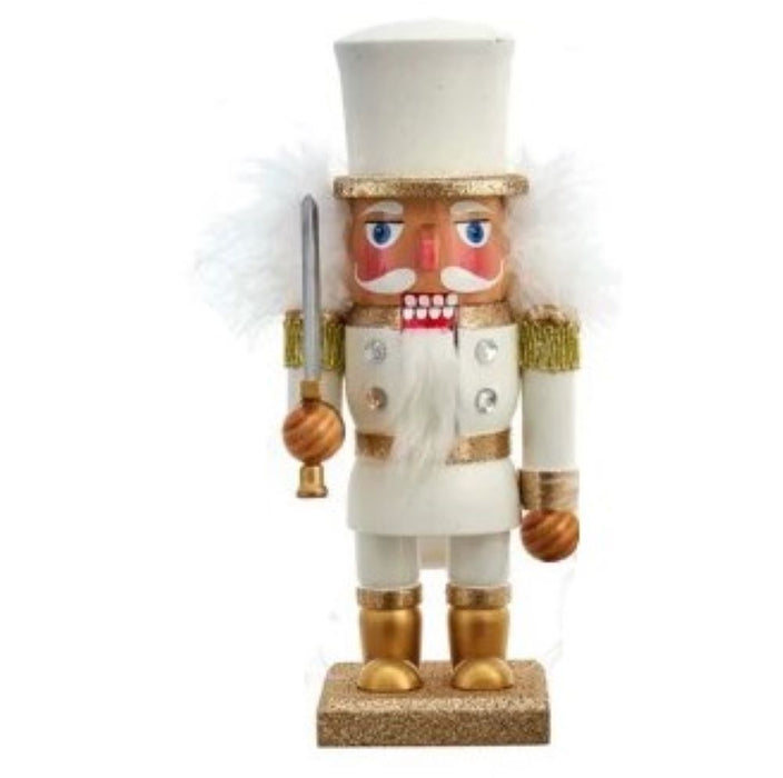 9" Hollywood Nutcracker - Gold, Silver and White