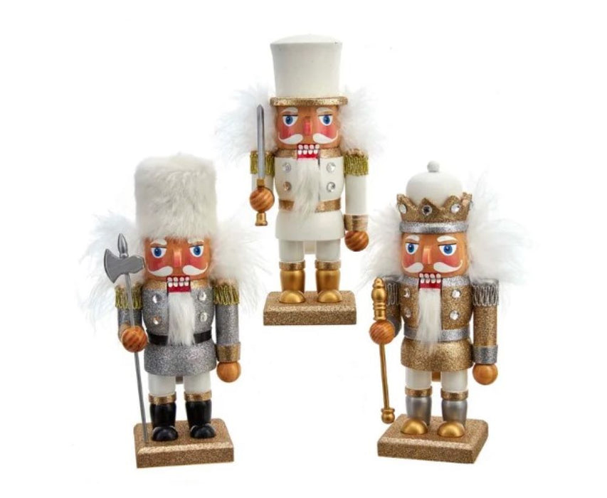 9" Hollywood Nutcracker - Gold, Silver and White