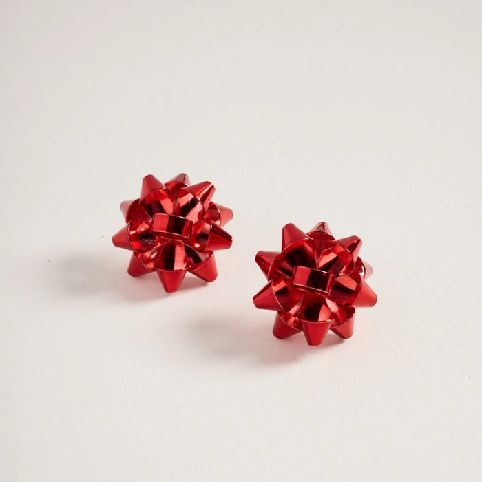 Christmas Bow Post Earrings