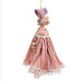the right side view of the mother Ginger ornament in a pink gown, with the 3 children sticking out of her dress