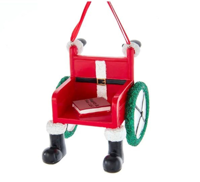 Santa Design Wheelchair Ornament